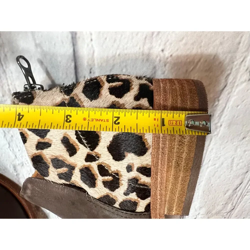 NEW Kork Ease Renny Booties brown Animal Print size 8 Calf Hair & Leather - Picture 10 of 12